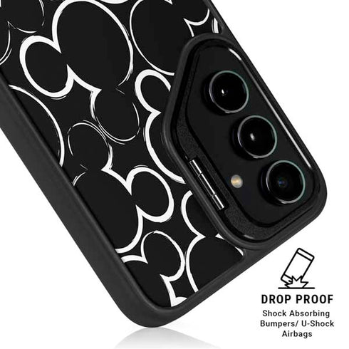 Disney Mickey Mouse Logo Pattern Galaxy S24 FE Kickstand Case